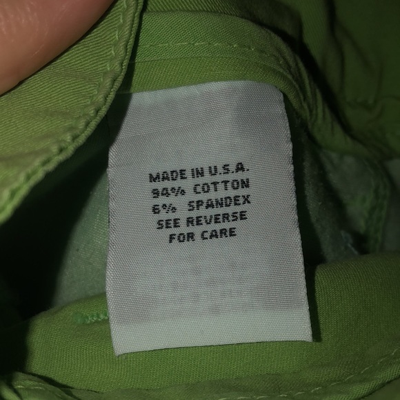 FABRIZIO GIANNI JEANS Vintage Size 6 Stretch High Comfort Lime Green Pants - Picture 10 of 10